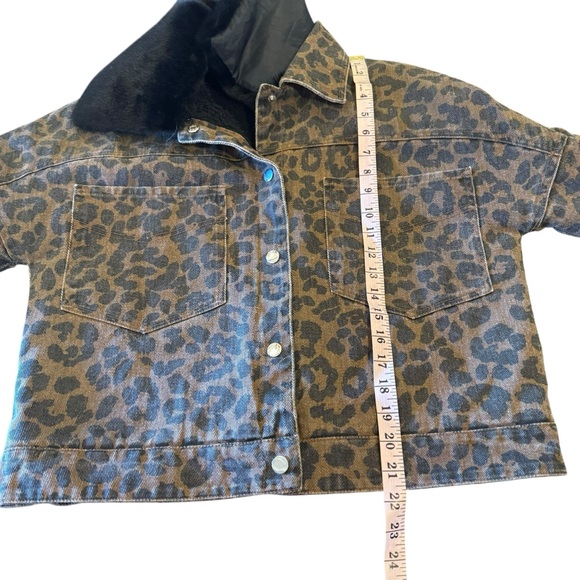 SUPERDOWN Revolve Cici snap front jacket Removable Fur Collar Denim Heavy Small - Picture 14 of 16